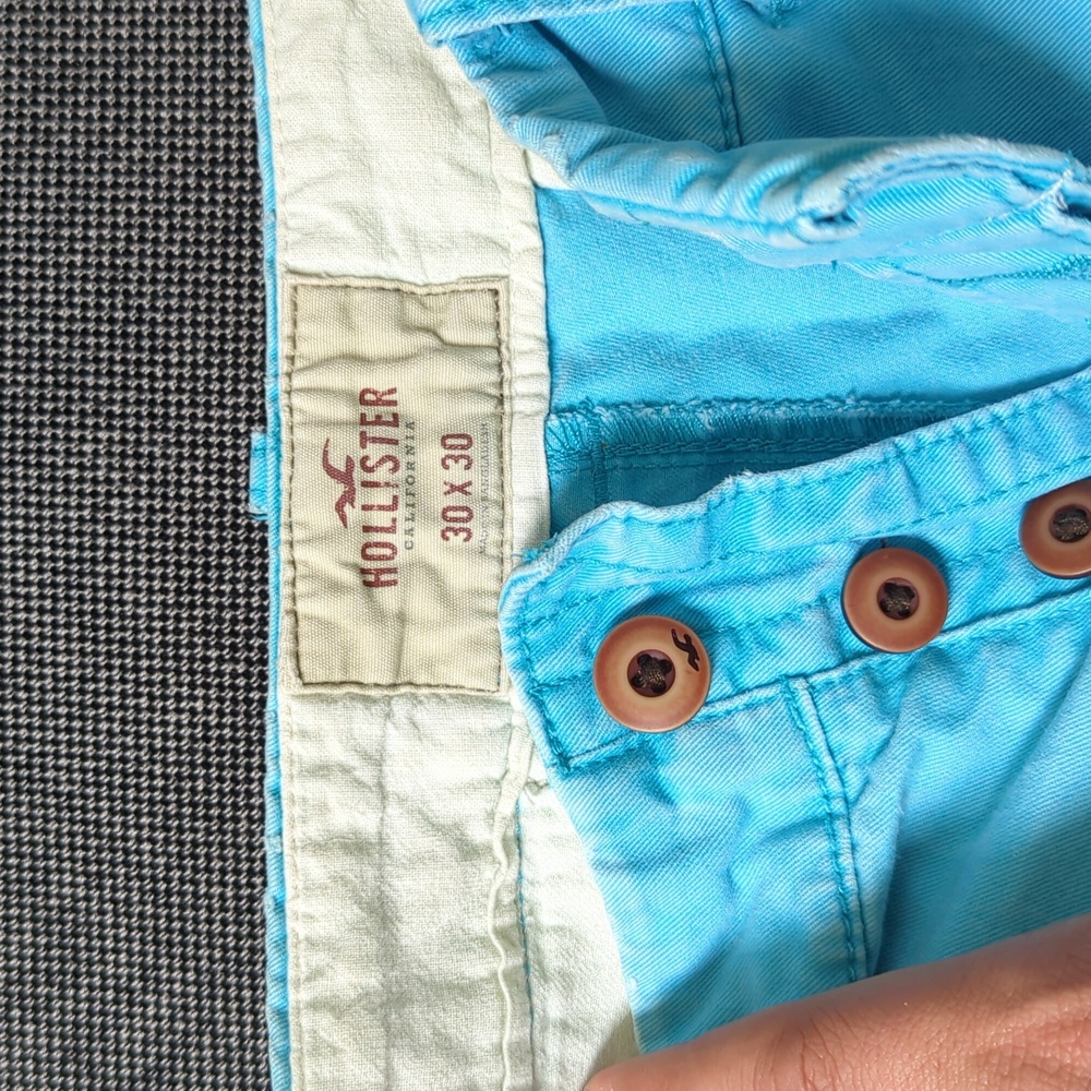 Hollister Bright Blue Pants Size 30/30 - Picture 2 of 4